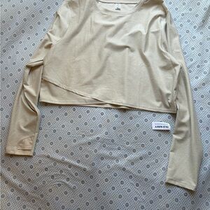 Old Navy Cloud + Go Dry Activewear Crop Top Long Sleeves size 2x NWT